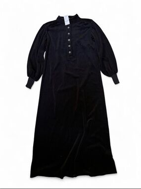 Hard Tail Forever black velvet (velour) maxi dress